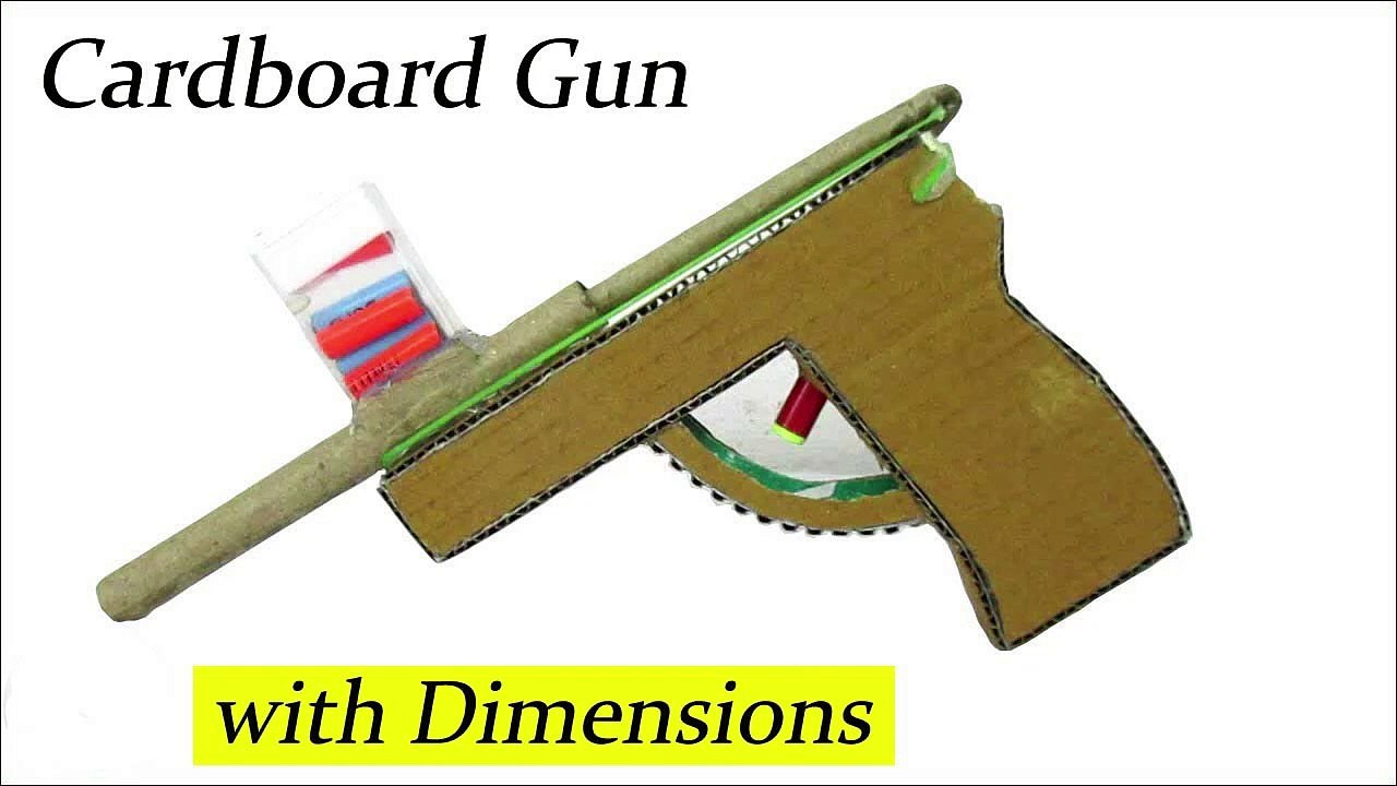 Cardboard Gun with Rubber Band | How to Make A Rubber Band Gun Out of Cardboard | DIY Cardboard Gun that Shoots | Cardboard Craft Ideas