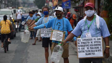 Coronavirus pandemic forcing jeepney drivers in the Philippines off the road to beg on the streets
