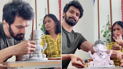 पहा भूषण प्रधान कसा करत आहे गणेश उत्सवाची तयारी