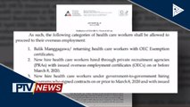 Health workers na may kontrata sa ibang bansa bago o noong March 8, maaari nang makalabas ng Pilipinas