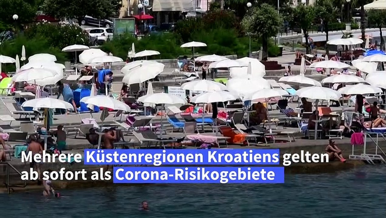 Mehrere Küstenregionen Kroatiens als Corona-Risikogebiete eingestuft