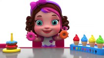 Learn Colors with 3D Soft Ice Cream and 3D Donut for Toddlers Children - Pinky and Panda Toys TV