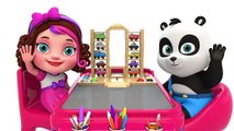 Learn Colors with Multi-Level parking Street Vehicles Toys - Pinky and Panda Toys TV for kids
