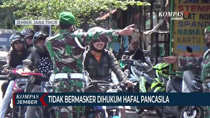 Warga Tidak Bermasker Dihukum Menghafal Pancasila
