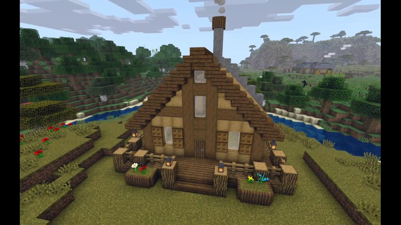 How to build a Log cabin in minecraft (easy build)