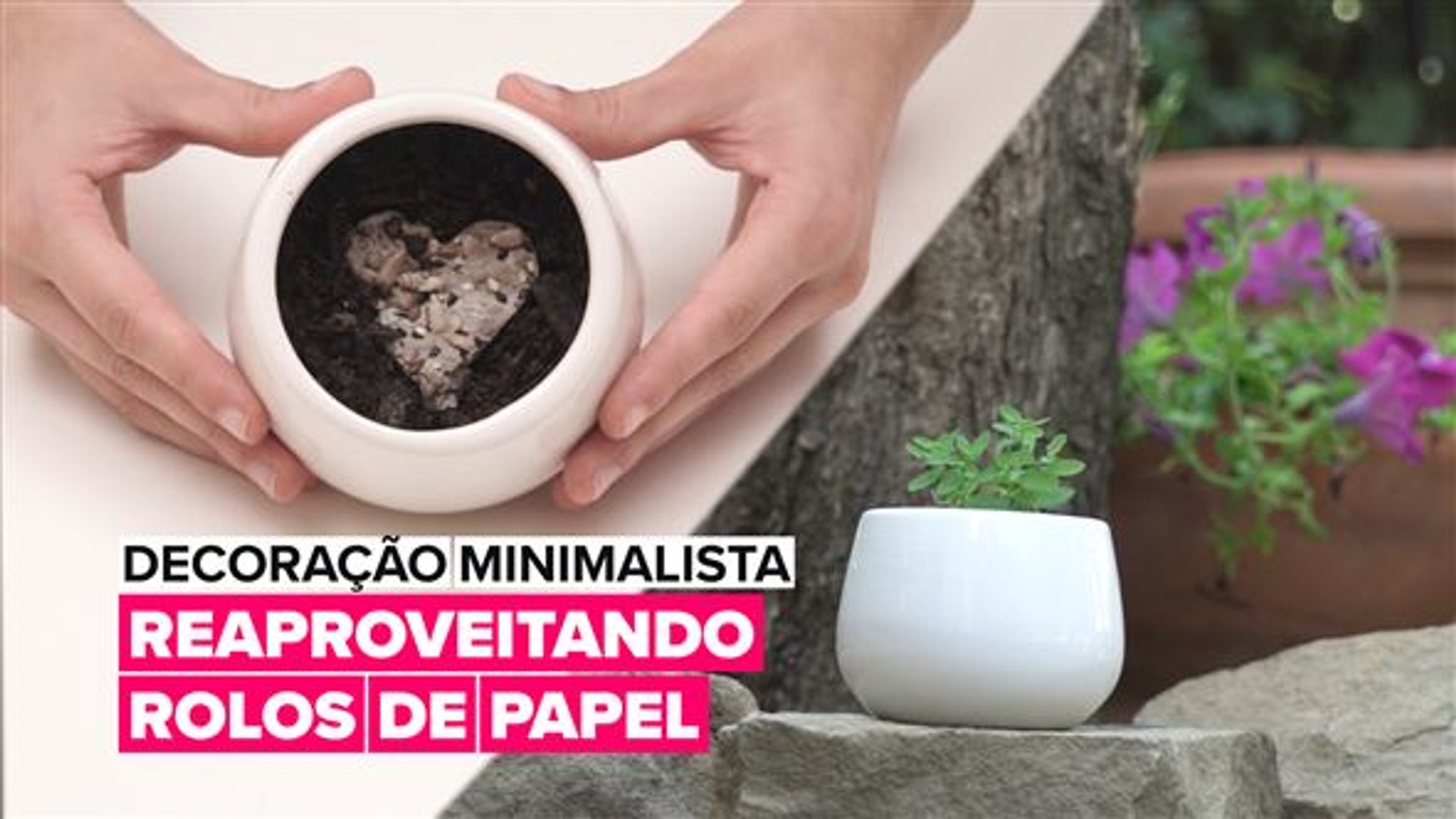 Decoração minimalista: Reaproveitando rolos de papel