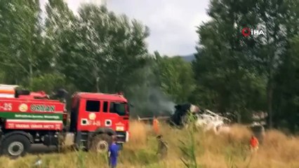 KARABÜK) Çaya düşmekten son anda kurtulan beton mikserinde yangın çıktı