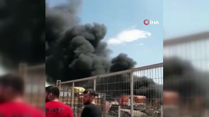 Hurdalıkta çıkan yangın korkuttu