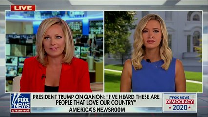 Kayleigh McEnany Defends Trump Over Embracing Remarks for QAnon Believers