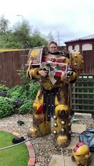 Prop Builder Crafts Amazing Space Marine Costume during Lockdown