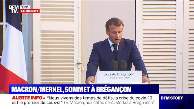 Emmanuel Macron: L'Union européenne doit continuer de se mobiliser aux côtés des centaines de milliers de Biélorusses qui manifestent