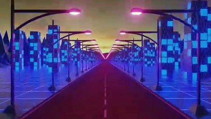 Sci-fi 80's style mograph street
