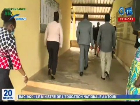 RTG/ Bac 2020 - Visite du Ministre de l’Education Nationale, Pr Patrick Mouguiama et de sa déléguée à Ntoum