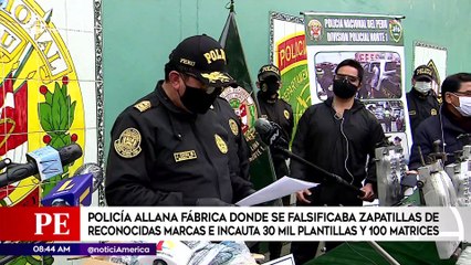 La PNP allanó una fábrica en la que se falsificaban cientos de zapatillas | Primera Edición (HOY)