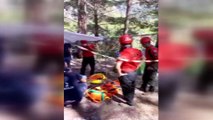 Fethiye'de kayalıklarda ayağı kırılarak mahsur kalan kişi kurtarıldı - MUĞLA