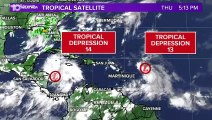 5 p.m. Aug. 20- Tracking Tropical Depressions 13 and 14 as they head toward Gulf - YouTube