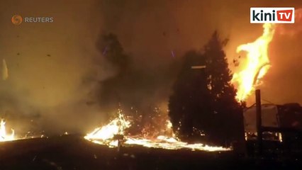 Kebakaran hutan mengganas di California (1)