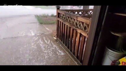 Northeastern Colorado pelted with hail, isolated thunderstorms, hellacious rain