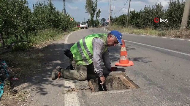 Yoldaki rögar kapakları çalındı, sürücüler ölümden döndü