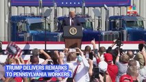 Trump Delivers Remarks To Workers At Mariotti Building Products - NBC News