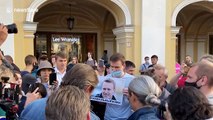Supporters of Navalny gather in St. Petersburg in wake of alleged poisoning
