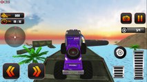 Monster Truck Water Surfing Truck Racing Games - 4x4 Impossible Car Stunt Race - Android GamePlay #2