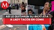 Decomisan bicicleta a 'Lady Tacos de Canasta'; investigan a policías