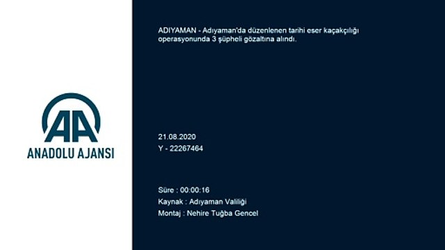 Adıyaman'da tarihi eser kaçakçılığı operasyonu: 3 gözaltı