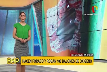 Huancayo: hacen forado en tienda y se llevan balones de oxígeno