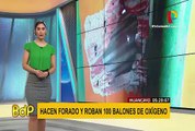 Huancayo: hacen forado en tienda y se llevan balones de oxígeno
