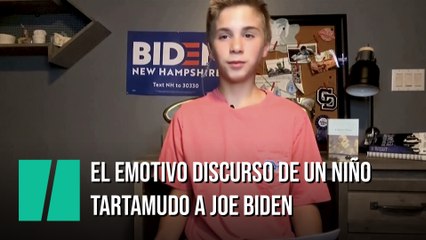 El emotivo discurso de agradecimiento de un niño tartamudo a Joe Biden