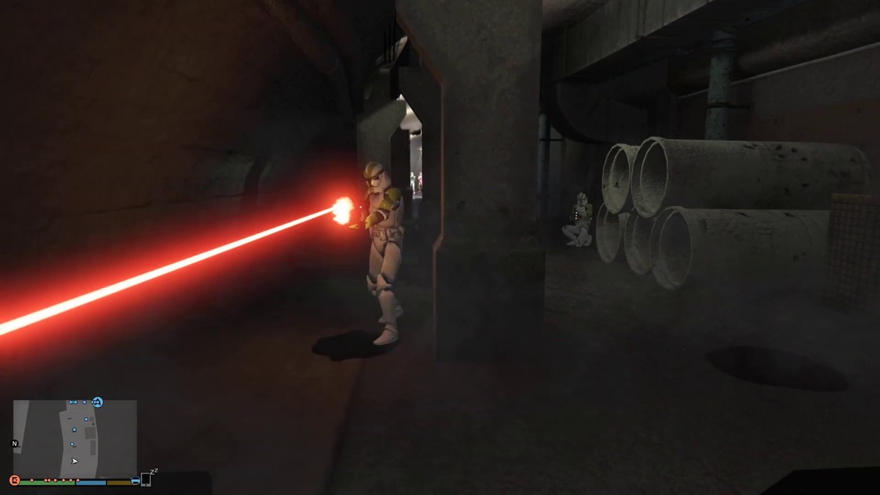 GTA V - Clonetroopers vs gangs Firefight on Chiliad Missile Secret Base