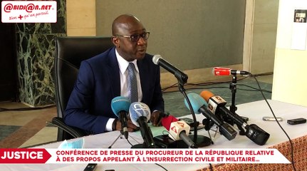 Conférence de presse du procureur de la république relative à des propos appelant à l’insurrection civile et militaire….