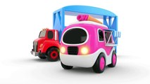 Colors for Children to Learn with Truck Transporter Toy Street Vehicles - Educational Videos_4