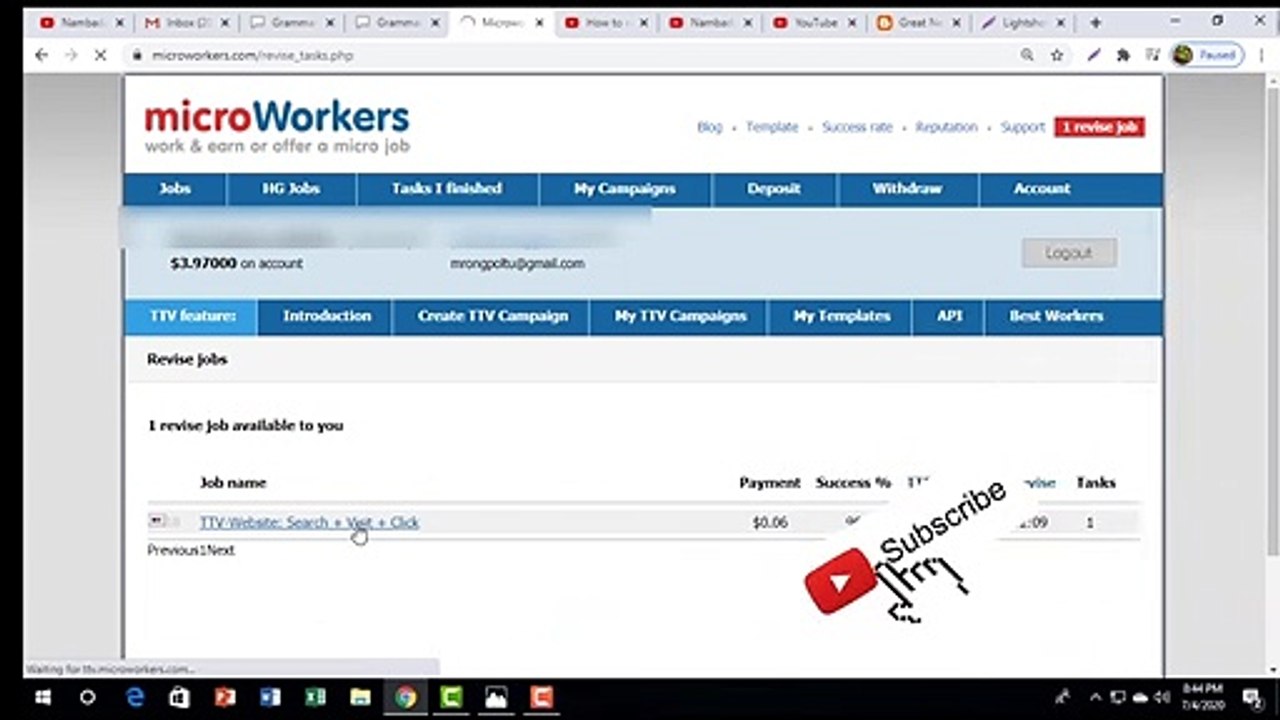 how to do revised job on microworkers