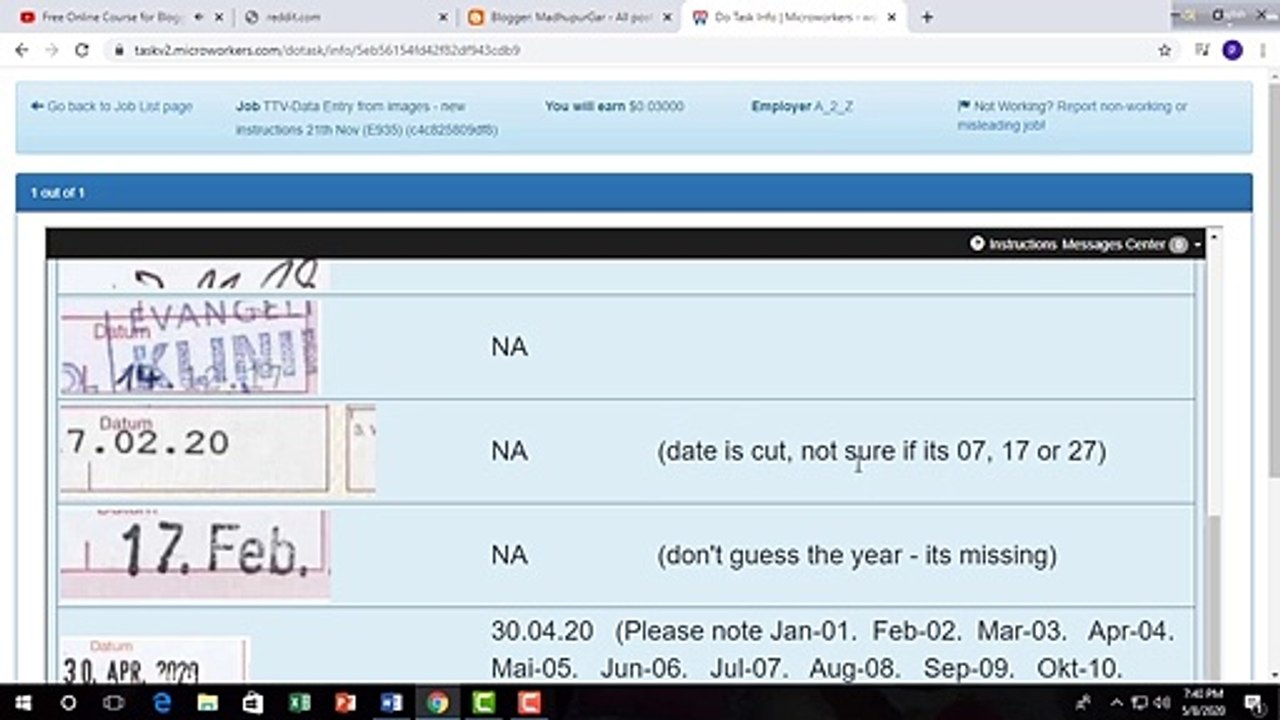 How TO do TTV-Data Entry from images - new instructions 21th Nov (E935) 2020 from microworkers.com