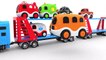 Learn Colors with Car Transporter Toy Street Vehicles - Educational Videos - Toy Cars for KIDS