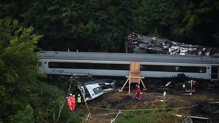 Scotrail train crash site in Stonehaven