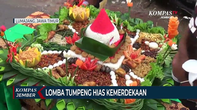 Warga Lumajang Menggelar Lomba Tumpeng Hias Kemerdekaan