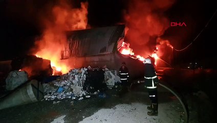 Geri dönüşüm fabrikasında yangın
