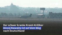 Nawalny auf dem Weg nach Deutschland