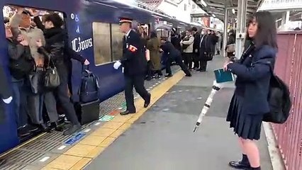 Скачать видео: Japanese train station during rush hour