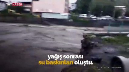 Samsun'da yağış su baskınlarına yol açtı