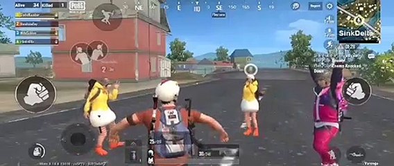 PUBG lite dancing in middle of classic squad match