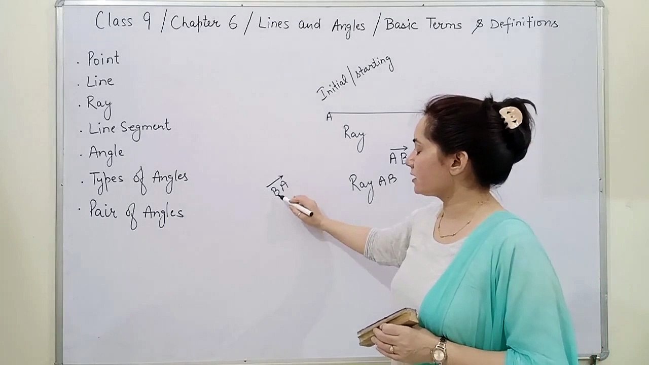 #CBSE -- Class 9 -- Chapter 06 -- #Lines_and_angles #Basic_terms_and_definitions #Basic_Geometry