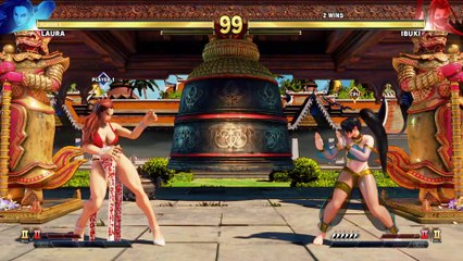 Street Fighter V - Laura vs Ibuki - Gameplay