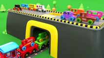 Learn Colors with Wooden Street Vehicles Toys and Preschool Toy Train