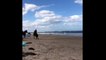 Possible Lloyds Bank advert filmed on a Northumberland beach