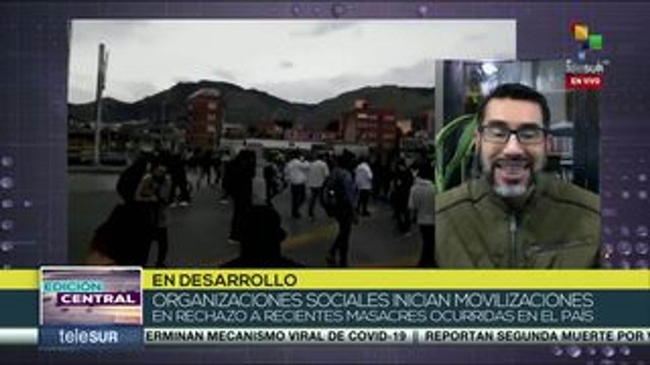 Colombia: inician movilizaciones para condenar las recientes masacres