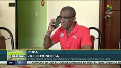 Luchadores cubanos entrenan para las olimpiadas del 2021